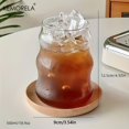 thumbnail image 3 of Taza de cristal INS, vaso resistente al calor, transparente, té, jugo, leche, café, vasos de agua para el hogar, taza de cerveza a rayas, 2/4/6 Uds., 3 of 5