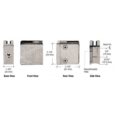 Crl Brushed Nickel Z Series Square Type Radius Base Zinc Clamps For Crl Brushed Nickel Z Series Square Type Radius Base Zinc Clamps For 3 8