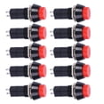 thumbnail image 1 of Home Appliances Switch,10Pcs PBS305A Red SelfLocking Industrial Equipment Accessories Push Button Switch Highly Recommended, 1 of 8