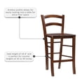 thumbnail image 4 of Linon Marica 24.5" Counter Stools, Dark Walnut Finish, Set of 2, 4 of 15