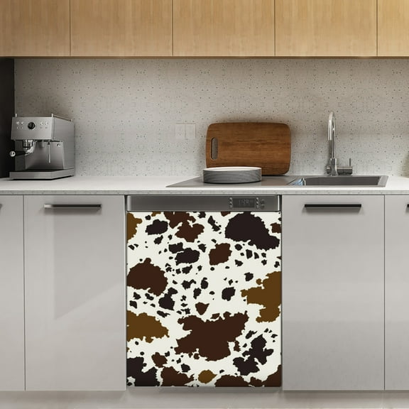 Cow print textures Dishwasher Magnet Cover Decorative Sticker for Home Cabinet Kitchen 23" x26"