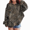 thumbnail image 2 of Staki Girl's Camo Hoodies Long Sleeve Oversized Sweatshirts Hoodie Pullovers Streetwear Trendy 2-12Y(Light Gray,11-12 Years), 2 of 7