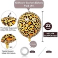thumbnail image 2 of 2026 6 Pack Jumbo 22 Inch 4d Animal Leopard Print Spherical Foil Balloon Helium Jungle Safari Cheetah Animal Metal Balloon Wildlife Print Balloon Anim, 2 of 5