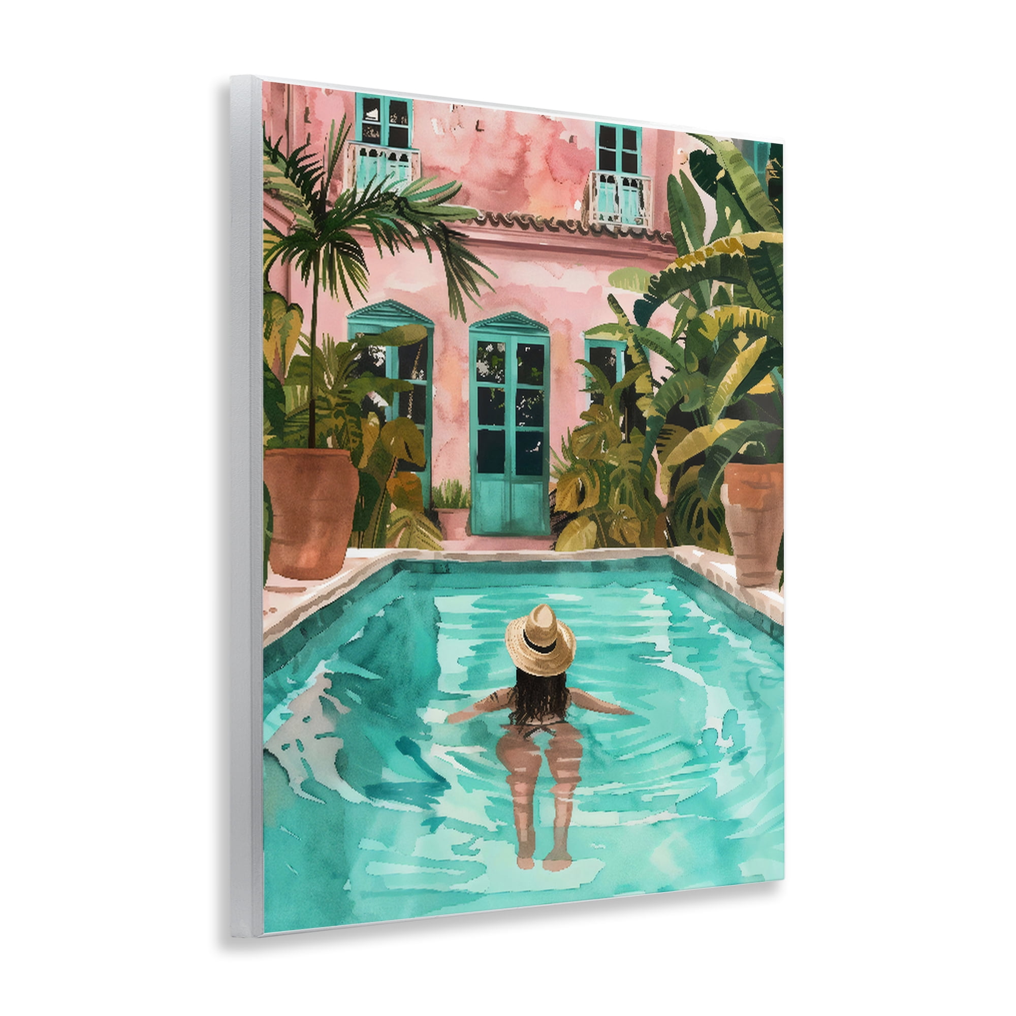 Stupell Industries Girl Swimming In Pool Wall Plaque Art, design by The Prints Vibe