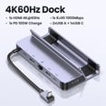 thumbnail image 3 of Base para Steam Deck UGREEN 4K60Hz con 9 puertos RJ45 PD100W USB C HUB compatible con Steam Deck ROG Ally LEGION Go iPhone 15 Pro/Pro Max, 3 of 5