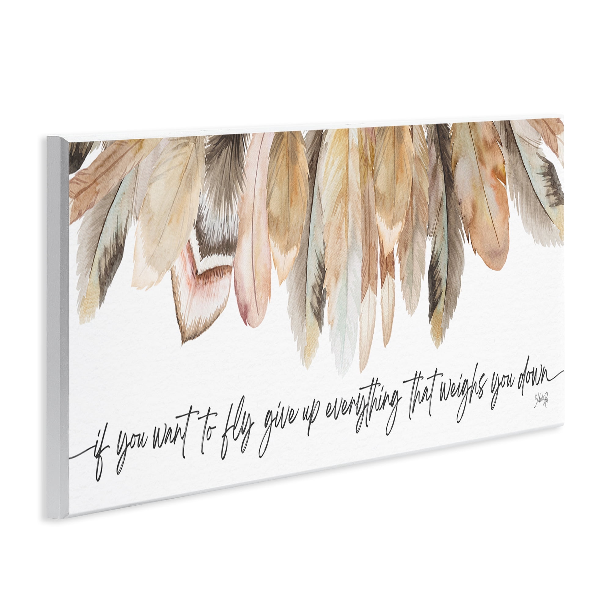 Stupell Industries If You Want To Fly Typography Painting Unframed Art Print Wall Art, 17 x 7