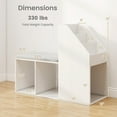 thumbnail image 3 of Costway Banc de Rangement pour Chaussures avec Coussin de Siège Amovible 3 Compartiments de Rangement Latéraux, 3 of 10