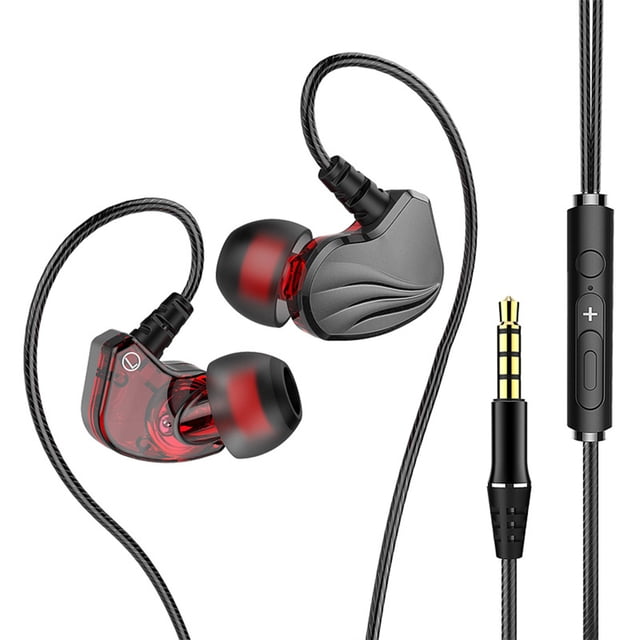 Tholdsy Auriculares con cable Micrófono Auriculares de control de línea con conector de 3,5 mm Cables de audio/vídeo Gris