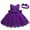 F191-Purple, variant on Baby Girls Dress Lace Bowknot Flower Dresses Pageant Party Wedding Formal Dress With Headwear Baby Girl Christmas Dress 0-3 Months