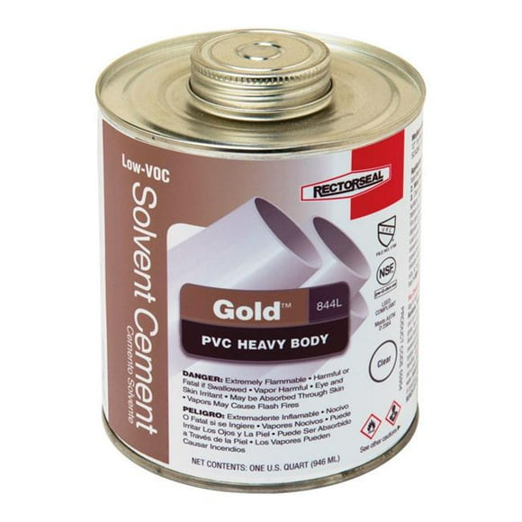 Keeney 4599692 32 oz Ciment Solvant Clair Or pour PVC