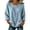 A2 Light blue, variant on Holzkary Women's Linen Tops 3/4 Sleeve Elbow Sleeve Crew Neck Summer Tops for Women Loose Fit Shirts Plain Blouse Peasant Blouses Lightweight Tops Solid Color Top Elegent Tops Boho Top Travel Blouses