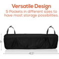 thumbnail image 2 of Trobo Back Seat Trunk Organizer, 5 Mesh Pockets Foldable Backseat Car Organizer & Storage, Multipurpose Auto Interior Space Saving Cargo Hanging Trunk Storage Bag, Travel Accessories, Adjustable Strap, 2 of 7