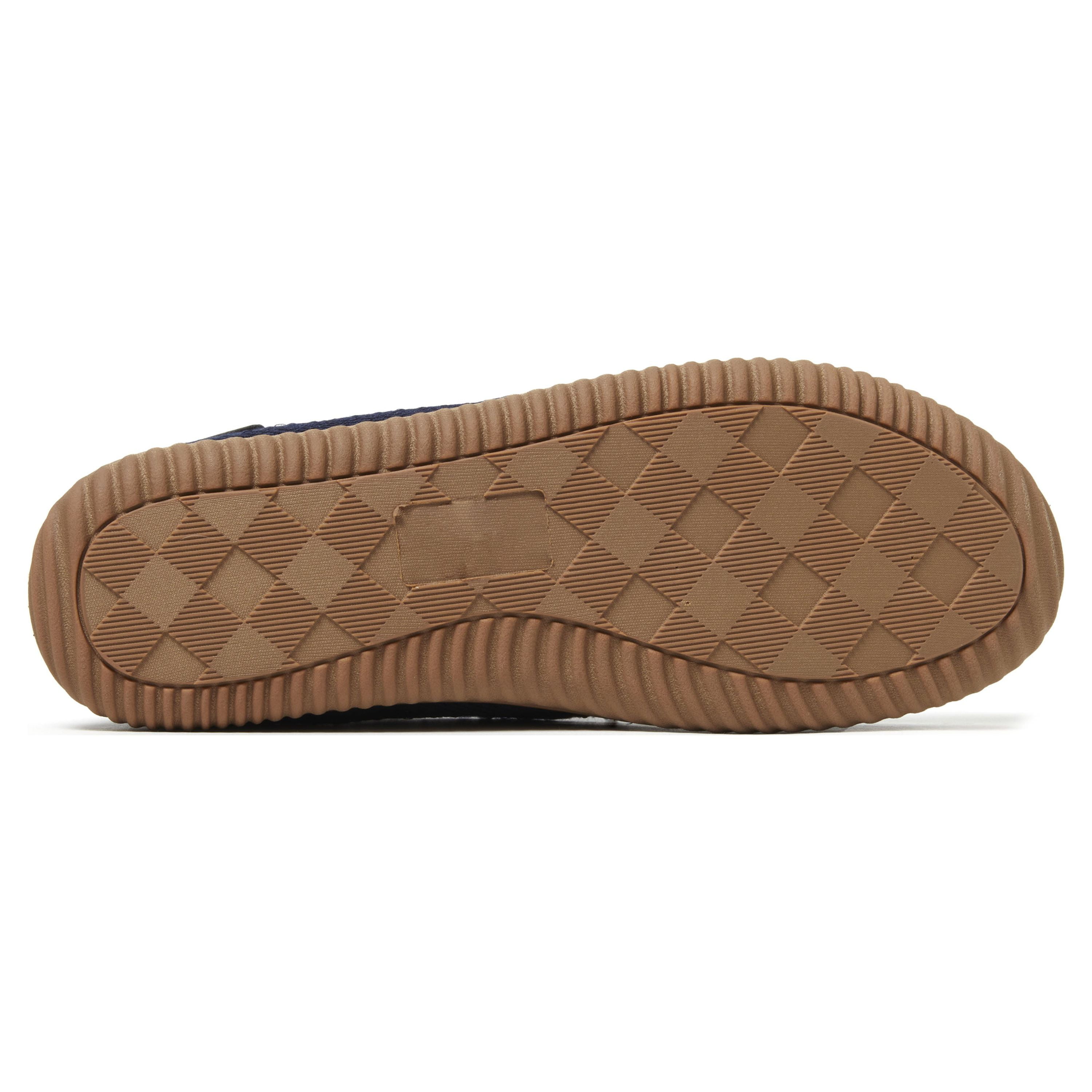 Dearfoams Cozy Comfort Men's Woven Moc W/ Accent Stitch Slippers
