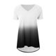 thumbnail image 4 of Mujeres de Manga Larga Superior, Estampado Corto Delantero Larga Espalda Raglan Cuello en V Camiseta de Manga Corta, Casual, 4 of 9