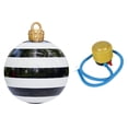 thumbnail image 2 of Bola inflable navideña BLESIY 50 cm PVC Rayas Blancas negras, 2 of 8