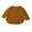 Brown, variant on cfhntfmh Baby Toddler Tops Cute Crewneck Long Sleeve Basic Shirts Boys Girls Solid Color Cotton Oversized T-Shirts