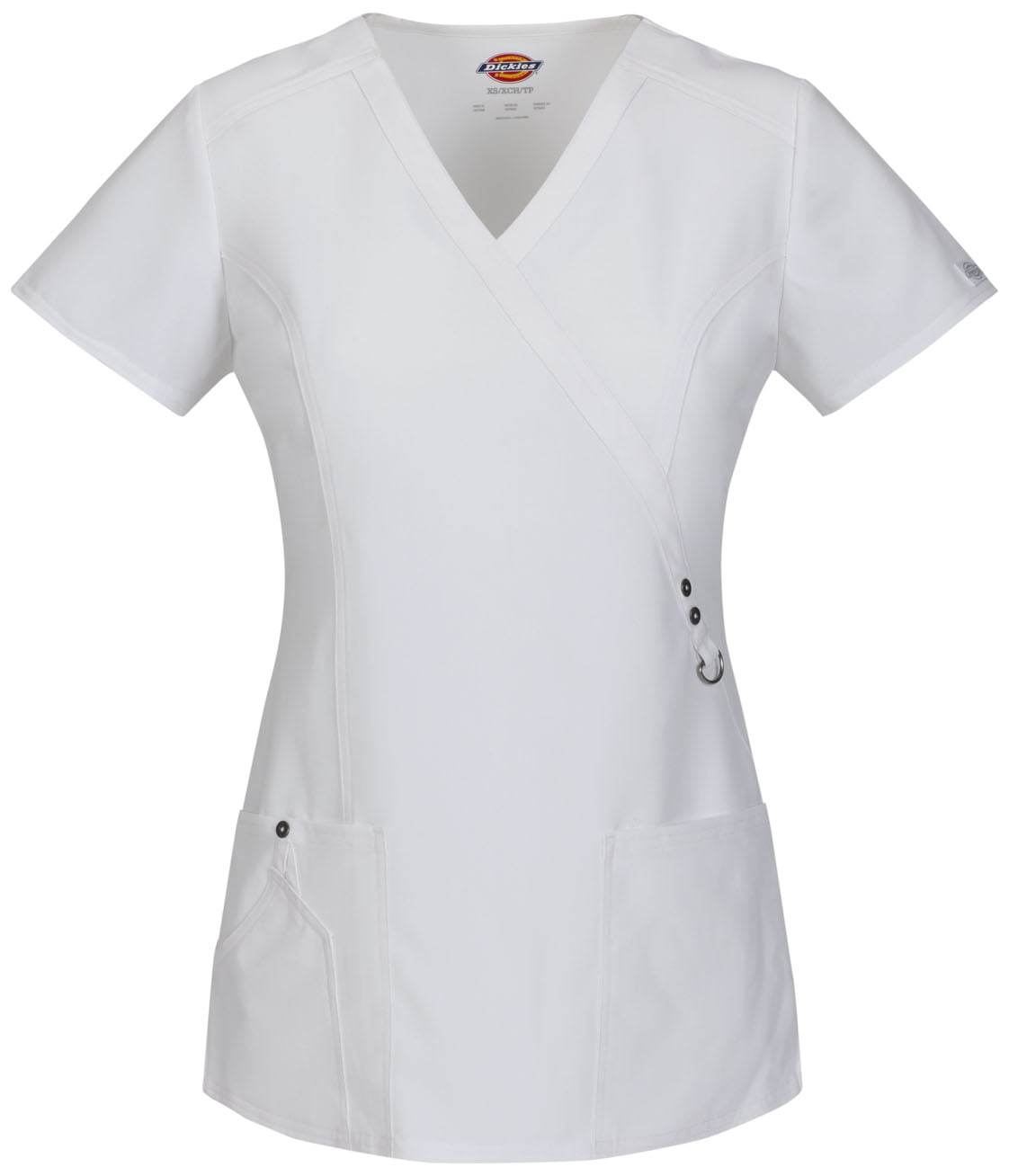 Download Dickies - Dickies Xtreme Stretch Women Scrubs Top, Mock Wrap, Plus Size, 85956, 4XL, White ...