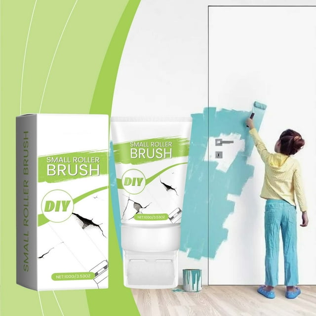Rodillo de pintura de pared portátil DIY Graffiti Repair 100 g - Fácil de usar, secado rápido, aplicación uniforme para arreglos de pared en áreas pequeñas