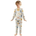 thumbnail image 6 of FORMRS Long Sleeve Top and Pants Pajama Set for Niños 2-Piece Sleepwear, Sizes 18M-8Y, Cute Cartoon Cat, 6 of 6