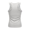 thumbnail image 7 of DHFJKG Athletic Workout Tank Tops For Women Sleeveless Ruffle Curved Hem Solid Color Basic Top For Yoga Exercise Tennis, 7 of 7