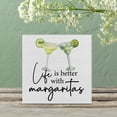 thumbnail image 5 of Kitchen Bar Wooden Box Sign Life Is Better With Margaritas Wood Box Sign Art Blocks Desk Decor Rustic Signs For Shelf Tabletop Wall Home Kitchen Bar Decoration 5 X 5 Inch, 5 of 6
