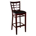 thumbnail image 1 of Tabouret de Bar en Treillis en Acajou Noir, 1 of 2