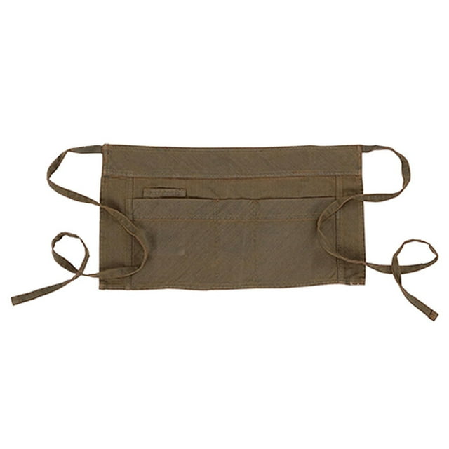 Medio delantal de lona para camareros y camareras, unisex
