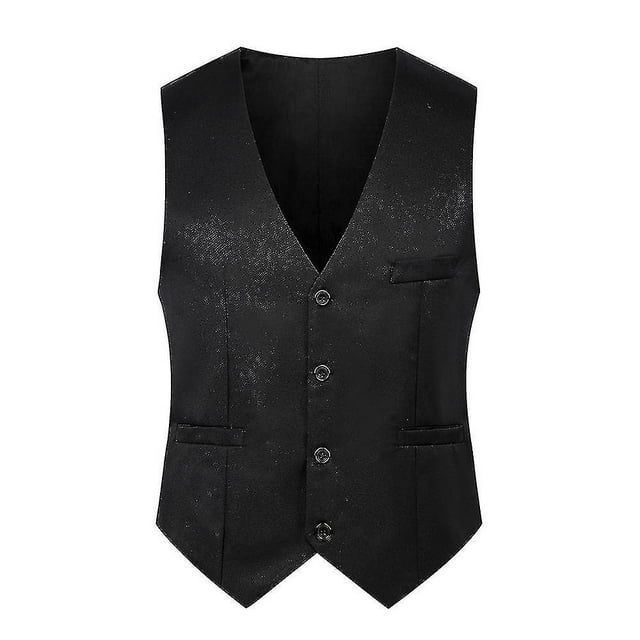 Chaleco de esmoquin formal de boda con un solo pecho para hombre