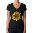 thumbnail image 1 of Women's Word Art V-Neck T-Shirt - Sunflower, 1 of 2