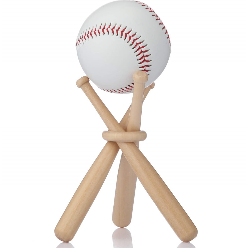 Wooden Baseball Stand Softball Display Stand Set