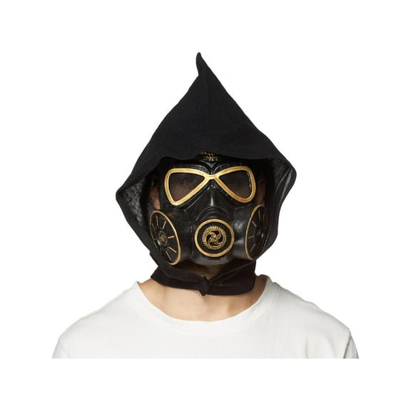 HM Smallwares Wasteland Cyber Mask, With Cowl, Latex Costume Accessory
