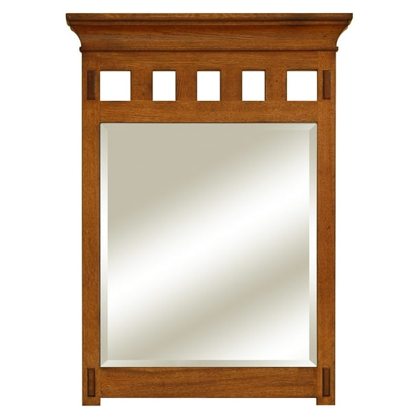 Sagehill Designs American Craftsman 30, Rustic Oak Framed Mirror