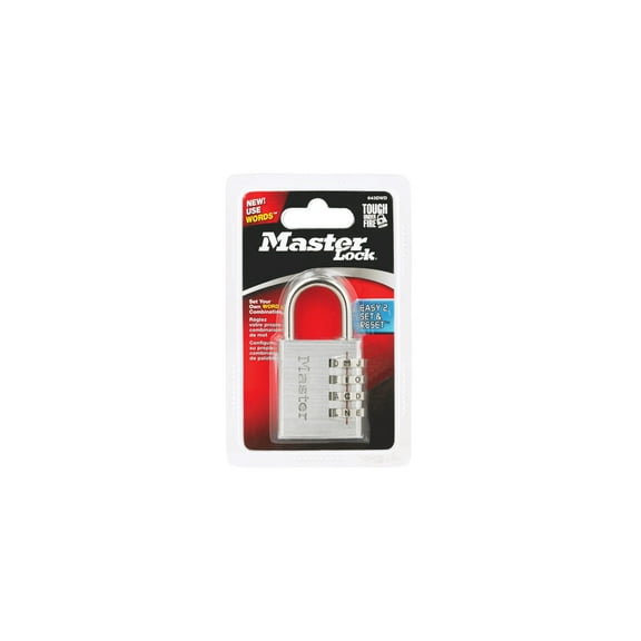 Master Lock 1-9/16 in. H X 1-9/16 in. W X 1-9/16 in. L Aluminum 4-Dial Combination Luggage Lock