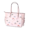 thumbnail image 6 of Michael Kors Gilly Large Travel Print Powder Blush Signature PVC Tote Handbag, 6 of 9