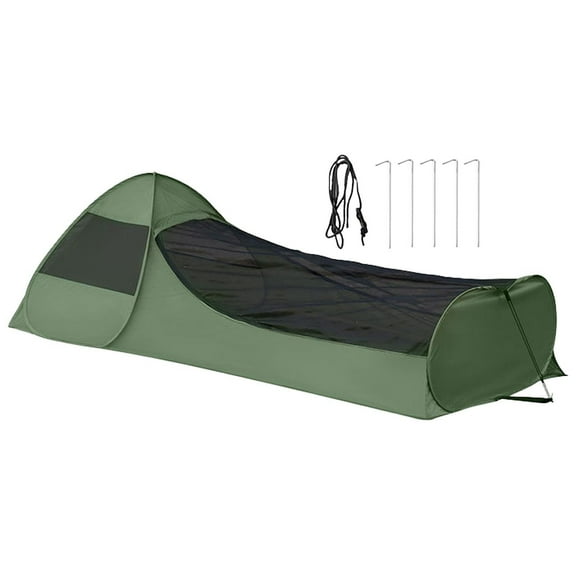 yotijay Tent Single Person Tent Windproof Compact Oxford Cloth Sleeping Net Tent for Camping Backpacking Outdoor Trekking Sports Dark Green
