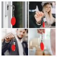 thumbnail image 7 of Naloa Red Print Round Keychain Keychain Key Ring, Key Tag, Key Chain Bulk for Gift Accessories (Round), 7 of 7
