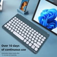 thumbnail image 4 of Cordless BT Keyboard, 10 Inch BT Keyboard with Ergonomic Round Keycaps, 10m Connection, Portable Keyboard for Desktop Computer Laptop Phone Tablet, 4 of 7