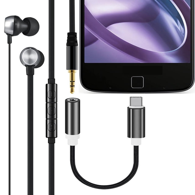 6 cables de sonido AUX de 3,5 mm para auriculares a USB 3.1 a Durable 12 cm Compatible CUTICAT Cable de audio tipo C de 3