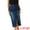 Dark Blue, variant on Women's Slit Front Washed Jean Midi Skirts with Pockets XL Dark Blue