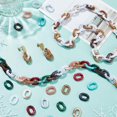 thumbnail image 5 of 400Pcs 10 Colors Acrylic Linking Rings Oval Linking Chain Rings Colorful Quick Link Connectors for Eyeglass Chain Jewelry Making Jean Pocket Chain Lanyard Phone Strap Decoration Marble Color for DIY, 5 of 9