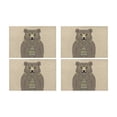 thumbnail image 2 of MKHERT Funny Hipster Bear in Tie and Glasses with Mustache Placemats Table Mats for Dining Room Kitchen Table Decoration 12x18 inch,Set of 4, 2 of 4