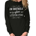 thumbnail image 4 of Obstacle Stepping Stone Inspirational Women's Long Sleeve T Shirt Brisco Brands X, 4 of 6