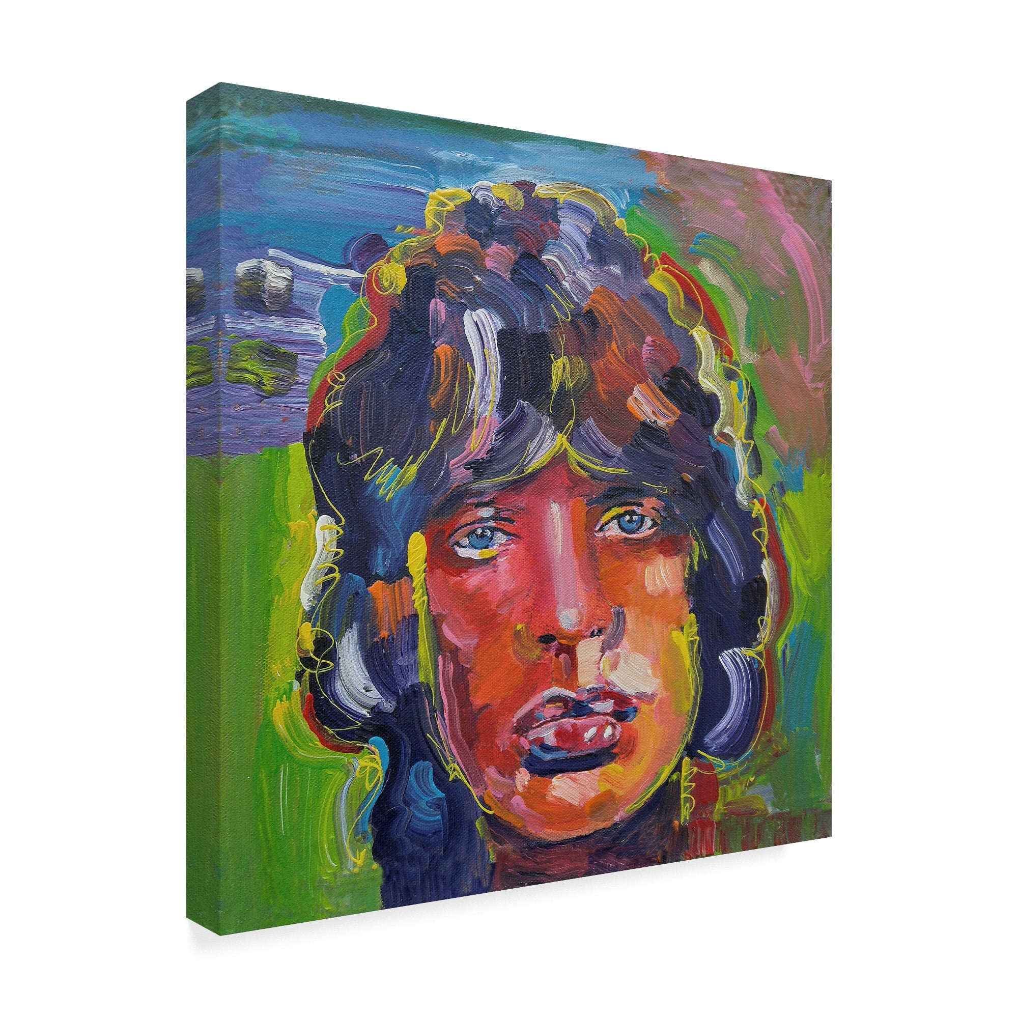 Trademark Fine Art 'Mick Jagger Portrait' Canvas Art by Howie Green