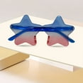 thumbnail image 3 of Glasses Riding Sunglasses Frameless Star Transparent Candy Colored Party Style Lightweight Practical Outdoors Eye Gear for All, 3 of 3