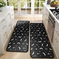 thumbnail image 4 of Kitchen Rugs Sets Of 2,Black White Halloween Bat Moon Spider Pattern Anti Fatigue Kitchen Mat Rugs Non Slip Washable,Decorative Kitchen Floor Mats for Kitchen,Sink,Laundry,17"x47"+17"x47", 4 of 5
