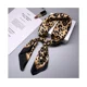 thumbnail image 5 of Pañuelo de seda para mujer, pañuelo para el cuello, cabeza, pelo, pañuelos cuadrados, pañuelo para el cuello, tocados, pañuelos multifuncionales de moda de anacardo, 1 pieza, leopardo, 5 of 5