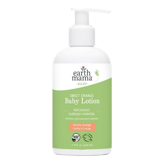 Lotion pour bébé à l'orange douce pour peau sèche <br>Earth Mama