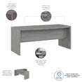 thumbnail image 3 of Echo 72W Bow Front Desk in Modern Gray - Engineered Wood, 3 of 7