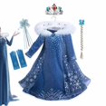 thumbnail image 2 of Disfraz de Elsa para niña, vestido de princesa para fiesta, ropa de terciopelo para carnaval, Invierno Fivean unisex, 2 of 2