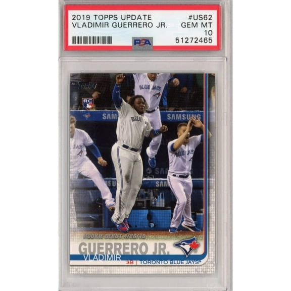 Graded 2019 Topps Update Vladimir Vlad Guerrero Jr. #US62 Rookie RC Baseball Card PSA 10 Gem Mint
